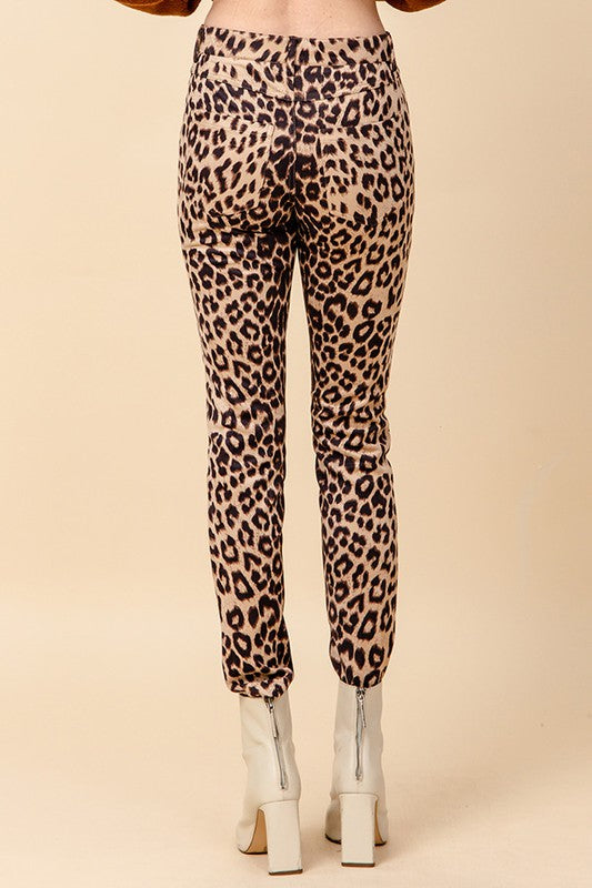 Leopard Leopard Print Denim Stary Jeans | GANNI US